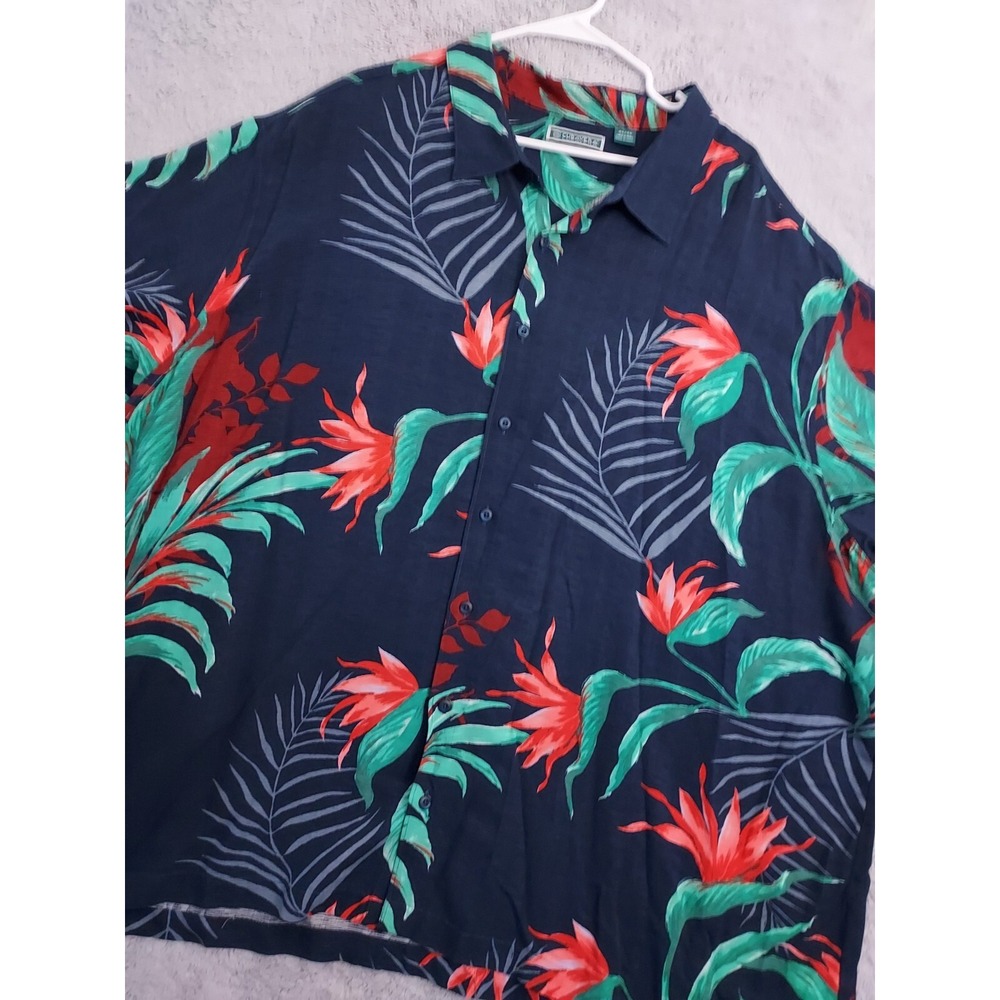 Cubavera Shirt Mens 4XL Rayon Hawaiian Floral Print Tropical Resort Wear Rayon